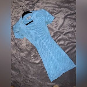 Urban Outfitters Baby Blue Collared Mini Dress